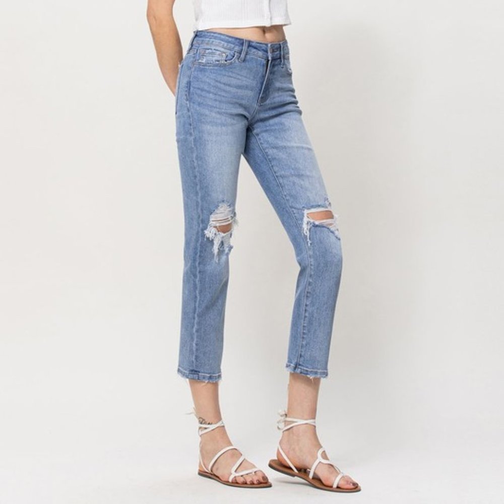 *NEW* Vervet by Flying Monkey Mid-Rise Crop Straight Jeans